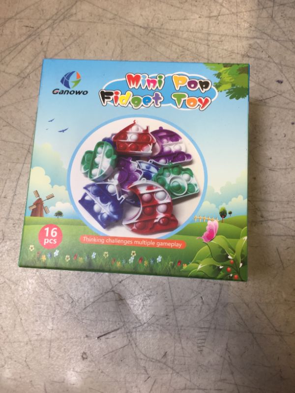 Photo 1 of Ganowo Mini Pop Fidget Toy Pack Bubble Poping Keychain,Squeeze Pop Sensory Hand Toys for Kids Party Favors 3 4 5 8 12, Goody Bag fillers,Classroom Reward new