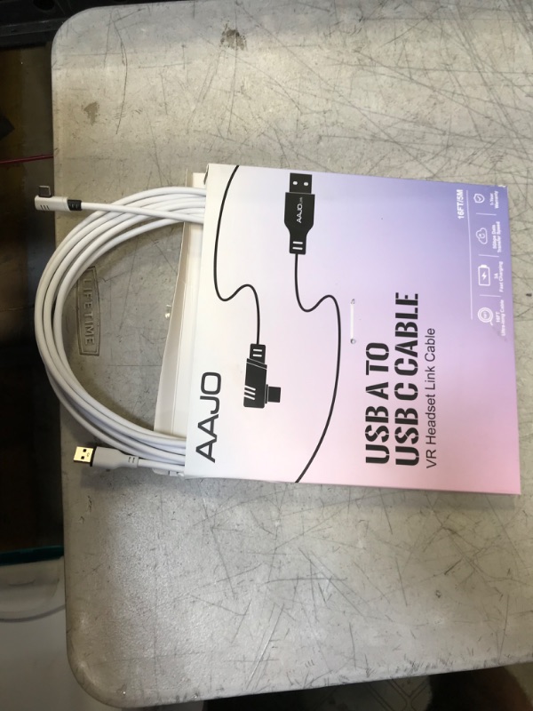 Photo 2 of AAJO Link Cable Compatible with Quest 2/1 Accessories, 16 ft USB 3.0 to USB C Charging Cable 5 Gbps High-Speed Data Transfer Gaming PC, Steam VR
