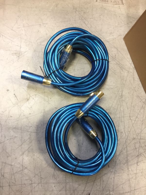 Photo 1 of NUOSIYA XLR Cable 6ft 2 Packs Premium Balanced Microphone Cable with 3-Pin XLR Male to Female Mic Speaker Cable 6ft 2-Pack PVC