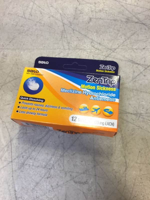Photo 2 of ZenTrip Motion Sickness Tablets, 12 Count- BEST BY- 11/2023