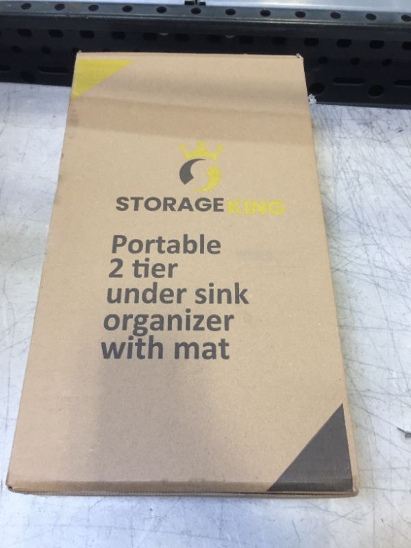 Photo 2 of 2 Tier under sink organizer, Under Sink Organizers and storage, Easy Access Slide Out bathroom cabinet organizer Multi-Purpose under kitchen sink organizers and storage, Cup & Hooks and Non-Slip Mat