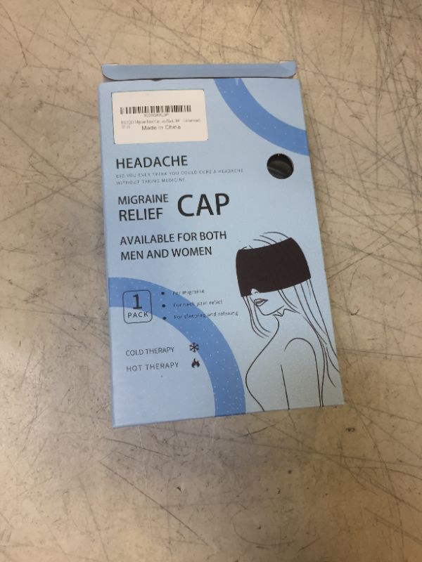 Photo 1 of BELYQLY Migraine Relief Cap Cold, Head Gel Ice Cap, Cold Therapy Ice Head Wrap Ice Pack Mask, Cold Cap (Black, 360° Gel Surround)