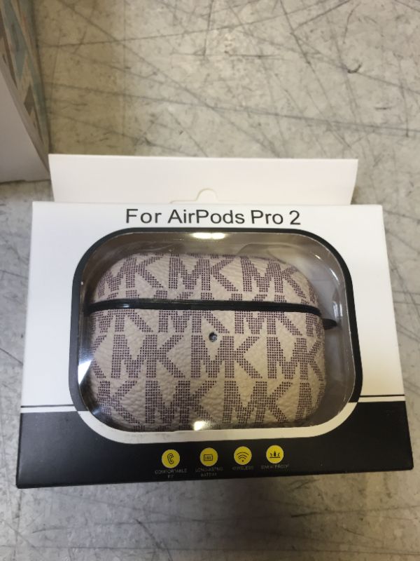 Photo 1 of for Airpods Pro 2nd Generation Case Cover 2022, Luxury Full-Body Leather Skin Cover Shock-Absorbing Protective Case with Lanyard for Airpods Pro 2, Front LED Visible