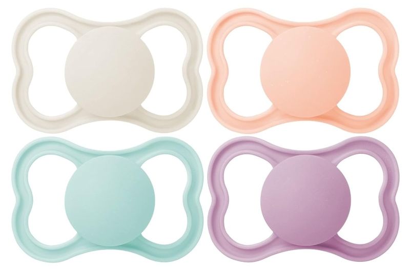 Photo 1 of MAM Air Matte Pacifiers, for Sensitive Skin, Best Pacifier for Breastfed Babies, Girl Pacifiers, 16+ Months, 4 Count
