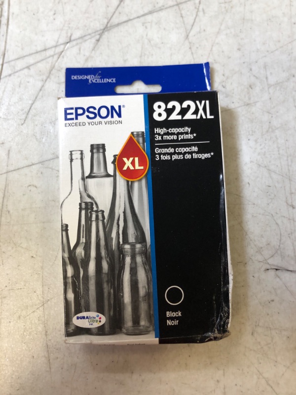 Photo 2 of EPSON T822 DURABrite Ultra Ink High Capacity Black Cartridge (T822XL120-S) for select Epson WorkForce Pro Printers