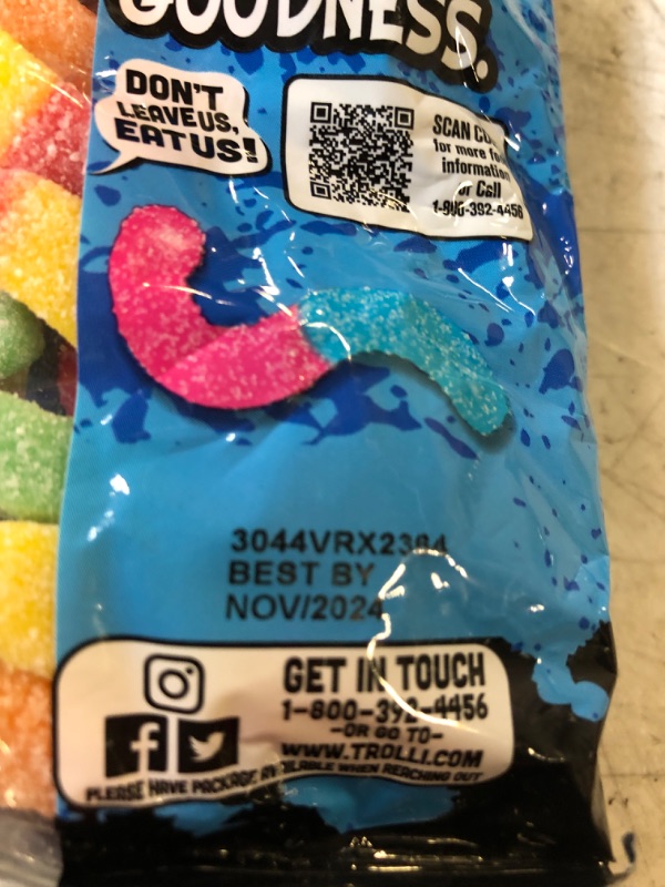 Photo 3 of Trolli Sour Brite Crawlers, Original Flavored Sour Gummy Worms, 7.2 Ounce (Pack of 2) Original 7.2oz, Pack of 2