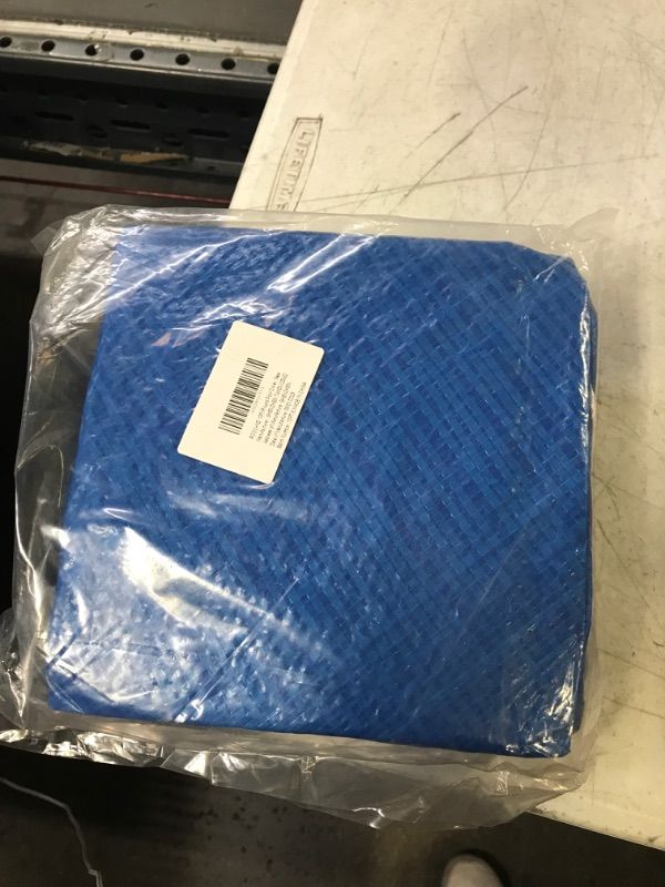 Photo 1 of 10Ft Pool Cover for Round Inflatable Pools Easy Set and Frame Pools, Spa Pool, Cover Measures 133" by 133" with Drain Holes, Rope Tie Downs, Dust & Leaves-Proof, Reduce Water Evaporation 10Ft-305cm