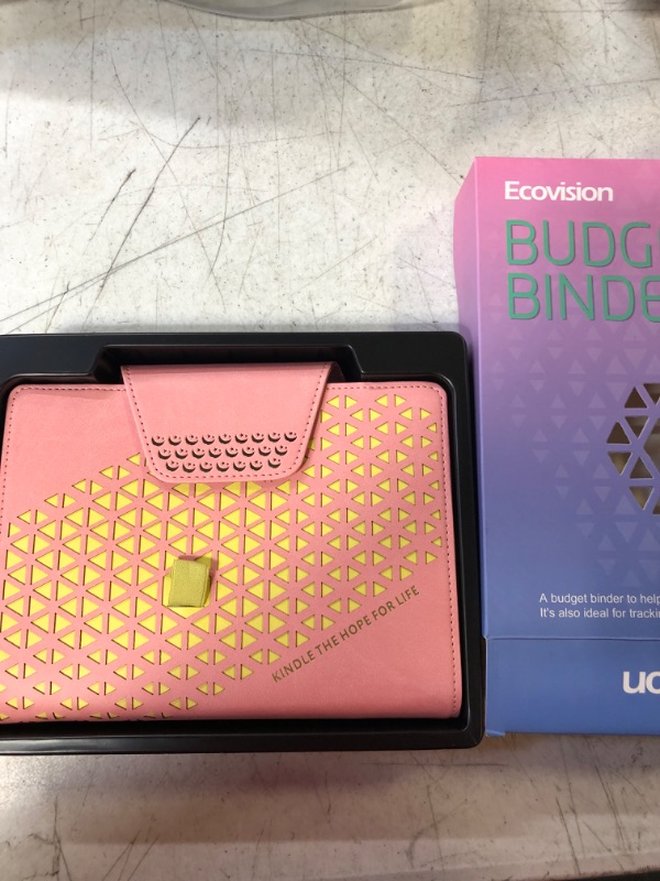 Photo 1 of A6 Budget Binder with Zipper Cash Envelopes, Ecovision Money Organizer for Cash?Cash Envelopes for Budgeting?Money Saving Binder Budget Sheets with Unique Design Pink1