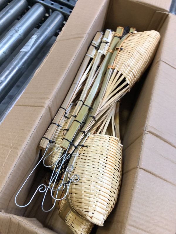 Photo 2 of 10 Pack Orchid Planter Thai Bamboo Woven 4 Inch Hanging Orchid Basket Bamboo Flower Basket with Metal Hook Bird Nest Style Orchid Hanging Basket for Trellis Gazebo Indoor Outdoor Small Flower Planter