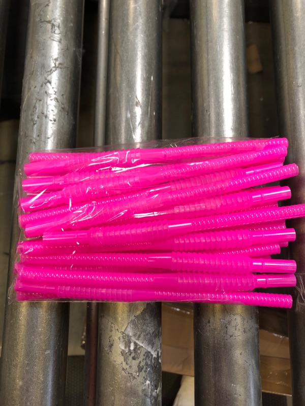 Photo 1 of 24 pink straws