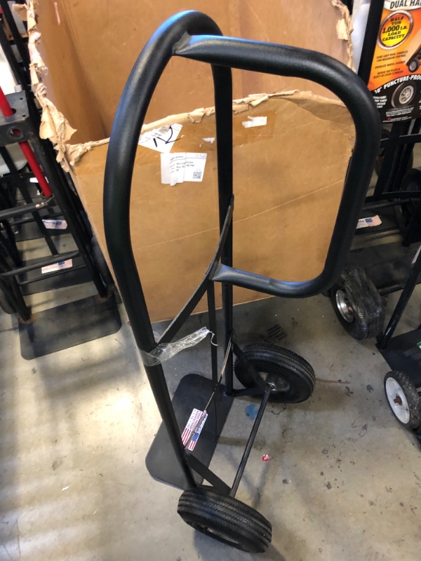 Photo 1 of ---- wheel damaged ---- Milwaukee 30019 800-Pound Capacity D-Handle Hand Truck with 10-Inch Pneumatic Tires
