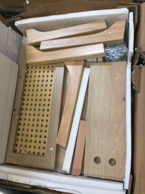 Photo 1 of Lerliuo Rattan Nightstand, Side Table with Drawer and Storage, Bedside End Table with Solid Wood Legs for Living Room, Bedroom, Dorm and Small Spaces (Natural)