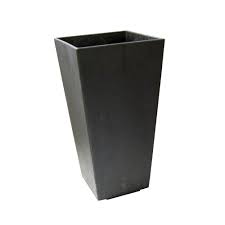 Photo 1 of 10 in. x 20 in. Slate Rubber Self-Watering Planter
