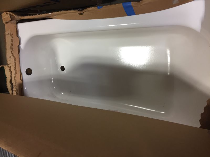 Photo 2 of Bootz Industries Aloha 60 in. x 30 in. Soaking Bathtub with Right Drain in White (Dented) 