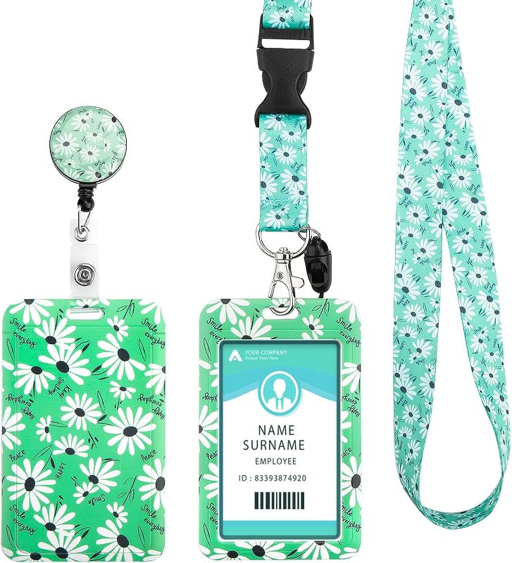 Photo 1 of Id Badge Holder with Lanyard,Retractable Lanyards for Id Badges ,Card Holder for Work,Nurse Teacher Lanyard Holder,Keychain Lanyard Id Holder for Key Wallet for Women SEE 2ND PHOTO FOR ACTUAL DESIGN/ITEM