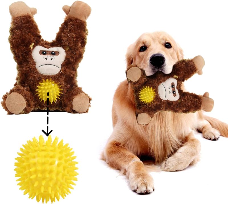 Photo 1 of  Dog Toys, Squeaky Plush Dog Toy for Puppy Small Medium Dogs, Cute Soft Stuffed Puppy Toys for Teeth Cleaning and Boredom