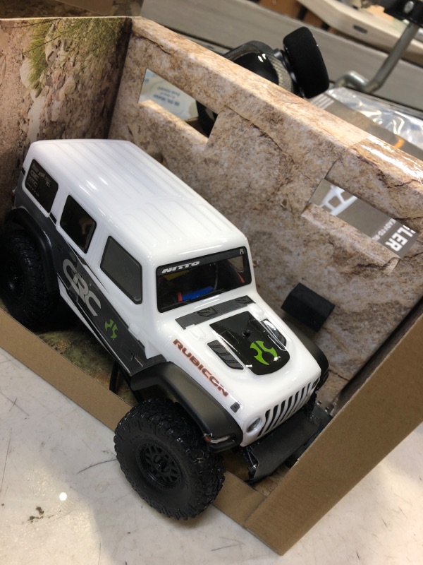 Photo 4 of Axial RC Truck 1/24 SCX24 2019 Jeep Wrangler JLU CRC 4WD Rock Crawler Brushed RTR, White, AXI00002V2T1