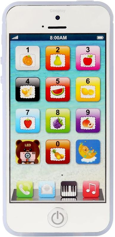Photo 1 of Cooplay White 1:1 Music Phone Toy Yphone Y-Phone Animal Play Cell Phone Learning English Educational Mobile Study Best Gift Prize for Baby Kids Children