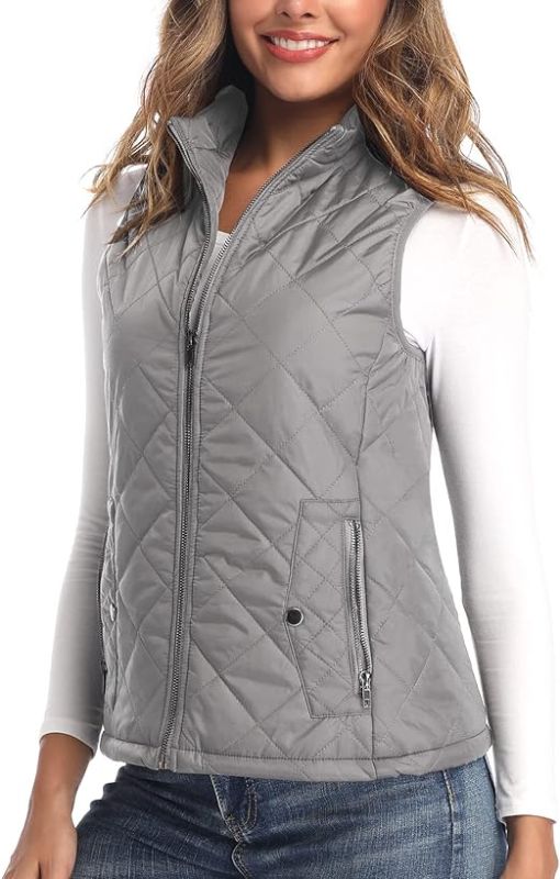 Photo 1 of Argstar Women's Vest, Quilted Lightweight Zip Pockets Padded Gilet MEDIUM