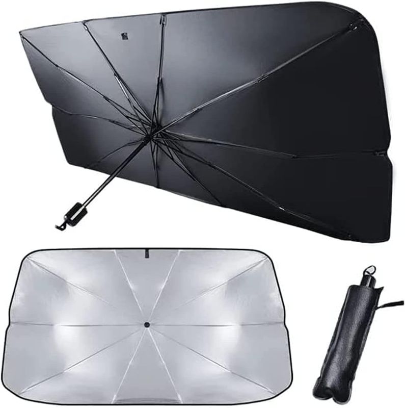 Photo 1 of  Car Windshield Sun Shade UV Rays and Heat Sun Visor Protector Foldable Reflector Windshields Umbrella