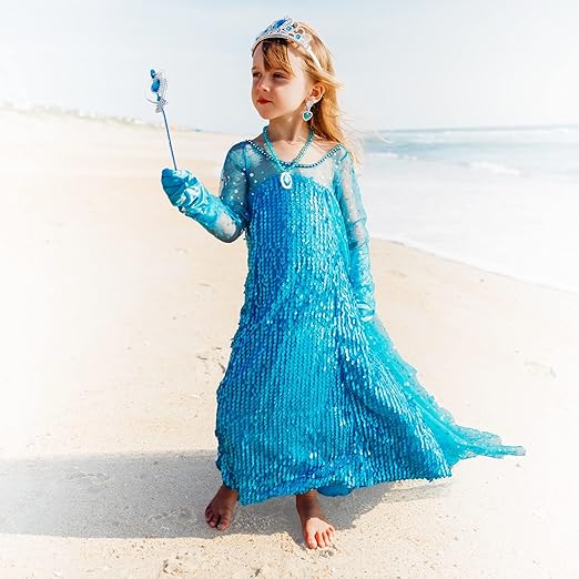 Photo 1 of Butterfly Craze Snow Queen Princess Dress and Accessory Set for Children's Dress-Up and Pretend Play Rule the Winter Kingdom 3-4 YR