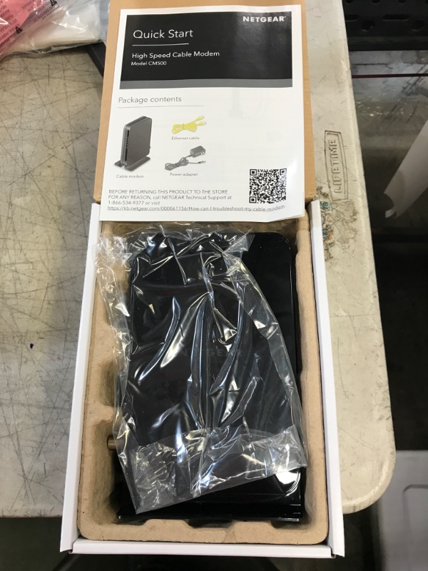 Photo 1 of NETGEAR Cable Modem CM500 - Compatible with all Cable Providers incl. Xfinity, Spectrum, Cox | For Cable Plans up to 400Mbps | DOCSIS 3.0 400 Mbps Max Download