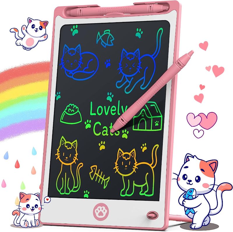 Photo 1 of hockvill Kids Writing Tablet, Toys for 3 4 5 6 7 Year Old Girls Boys, 8.8 Inch Colorful Doodle Board for Toddlers, Reusable Electronic Drawing Pad, Educational & Learning Birthday Gift for Children
