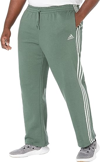 Photo 1 of adidas Men's Essentials Fleece Open Hem 3-Stripes Pants
size large