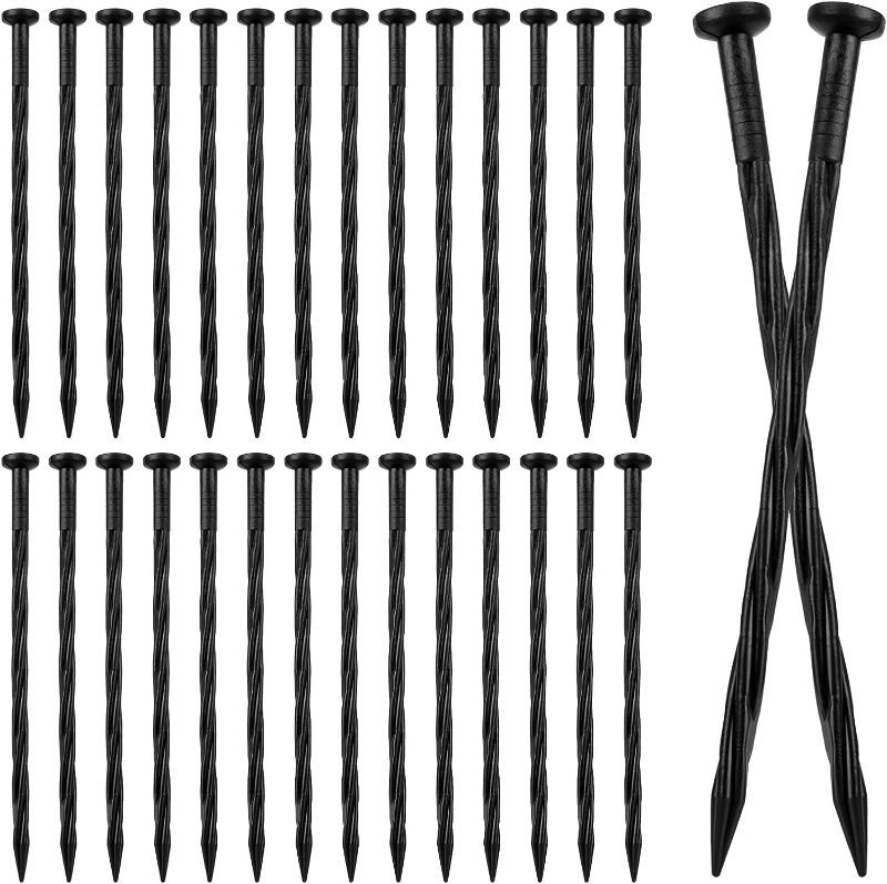 Photo 1 of 70PCS 8 Inch Plastic Garden Edging Nails Spiral Landscape Edging Stakes Anchoring Spikes for Paver Edging Grass Barrier Artificial Turf and More
