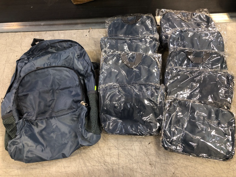 Photo 1 of 10 Pack Backpacks in Bulk 17 Inches Back Pack for Boys Girls Basic Backpack Lightweight Student Outdoor Travel School Bookbags - GREY