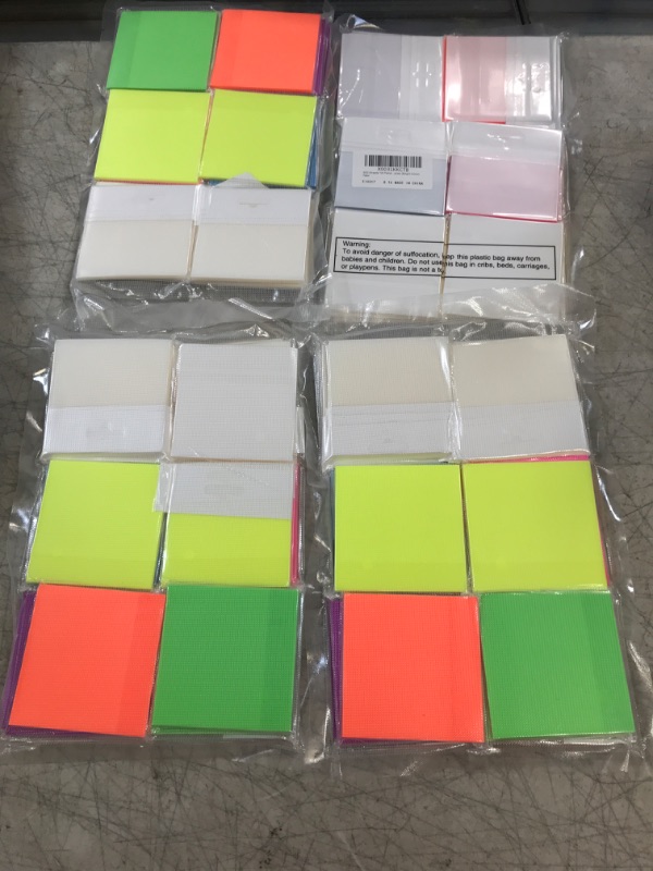 Photo 2 of 900 Sheets 18 Pieces Transparent Sticky Notes Pads, 3 x 3 Inches Translucent Colored Clear Stickies Notes Waterproof Self Adhesive See Through Memo Sticky Pads, School Office Supplies (Fresh Color) Blue,green,pink,transparent,white - 4 pack