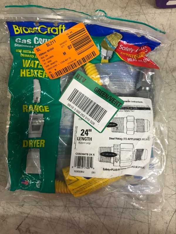 Photo 2 of 1/2 in. MIP x 1/2 in. MIP x 24 in. Gas Connector (1/2 in. OD) w/Safety+Plus2 Thermal Excess Flow Valve (85,000 BTU)