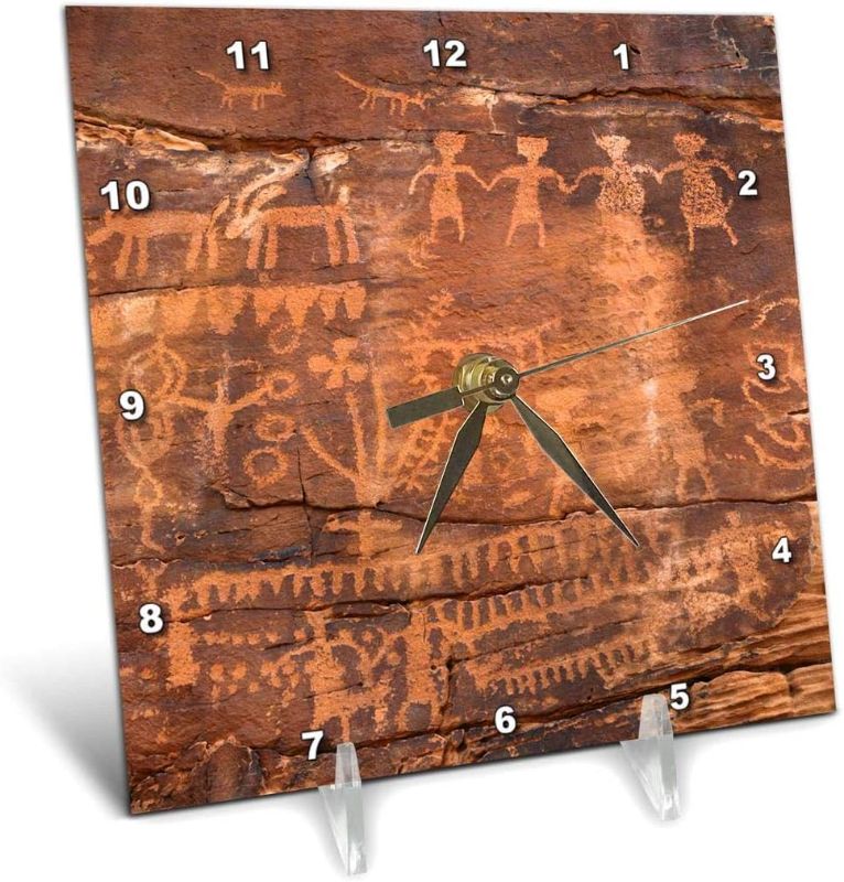 Photo 1 of 3D Rose USA - Southwest - Indian Petroglyphs on Sandstone , 6" x 6"
