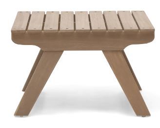 Photo 1 of Kailee Outdoor Wooden Side Table, Gray Finish