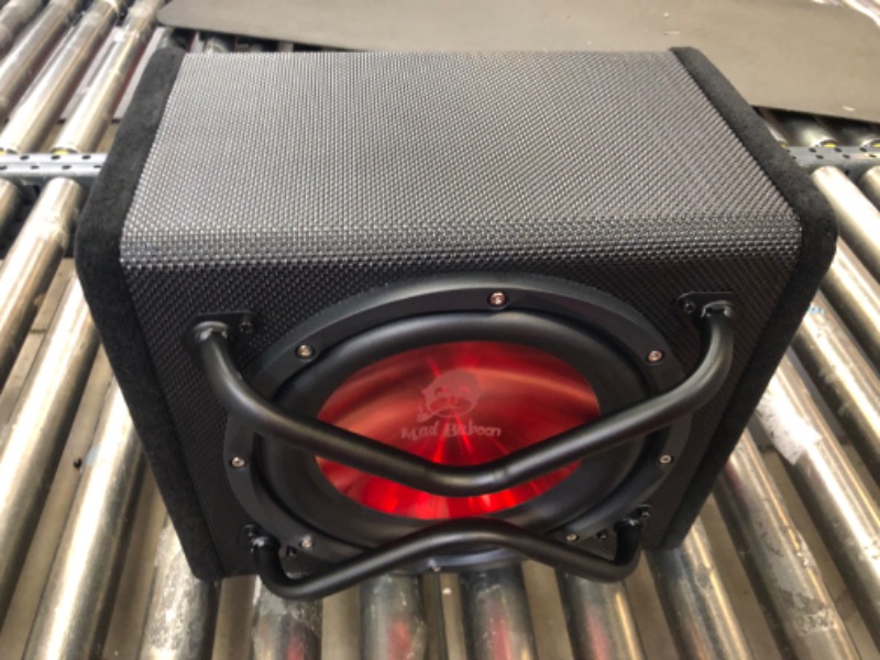 Photo 2 of 10" 1000W Power with Built-in Amplifier Car Subwoofer + Vented Sub Enclosure Box Black