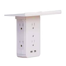 Photo 1 of Socket Shelf Cordless Wall Outlet Extender with 6-Outlets and 2 USB ports
