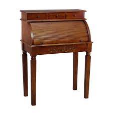 Photo 1 of windsor carved wood roll top style desk 