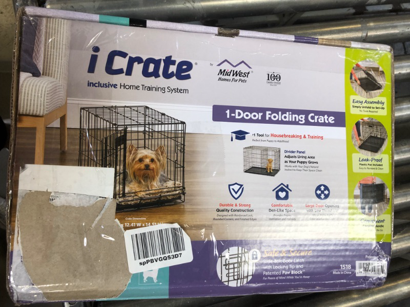 Photo 2 of 18-Inch Single Door iCrate with Fleece Bed