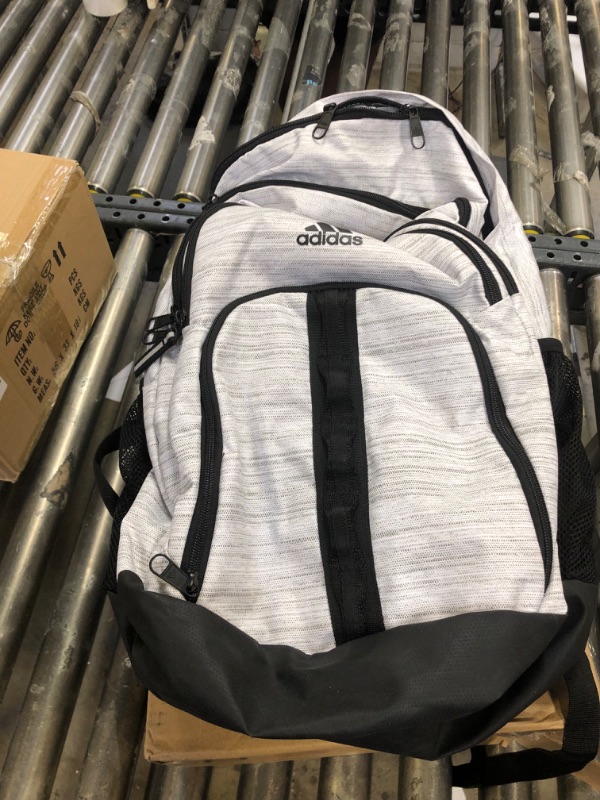 Photo 2 of adidas Unisex Prime 6 Backpack, Two Tone White/Black, One Size One Size Two Tone White/Black