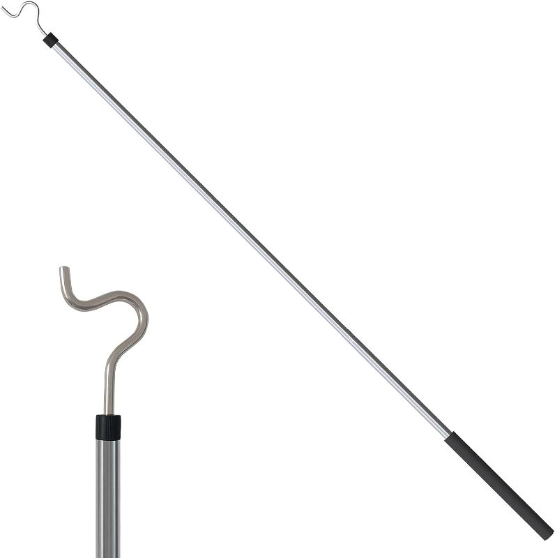 Photo 1 of 2PCK Greeily Closet hook Pole with Hook 51" Telescoping Long for Closet Rod, Shelf Pole, Ceiling Pole.
