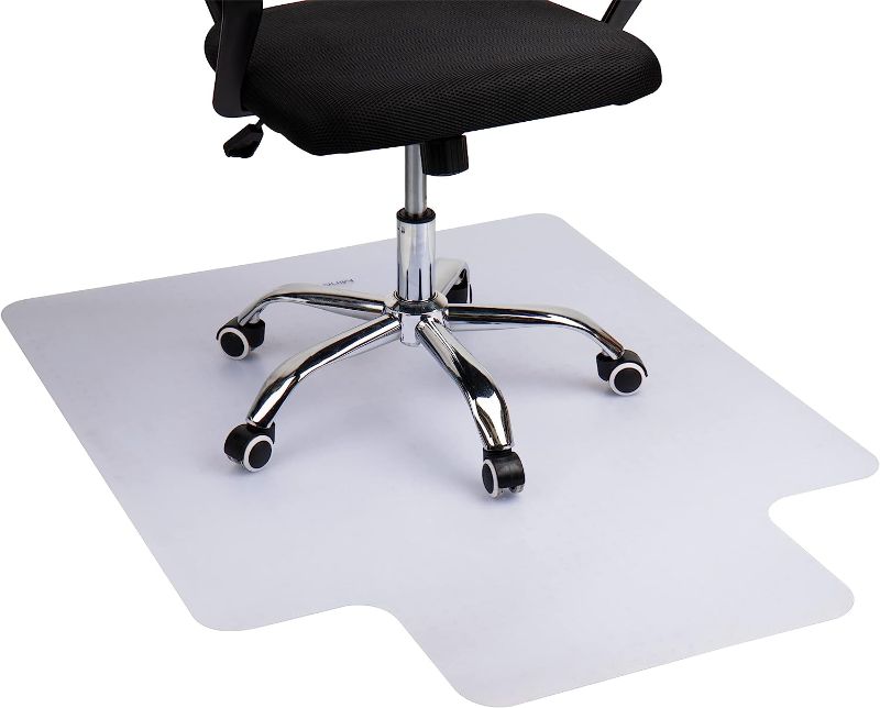 Photo 1 of Mind Reader 9-to-5 Collection, Office Chair Mat, Anti-Skid, 48 x 36, PVC, 47.5" L x 35.5" W x 0.1" H, Clear
