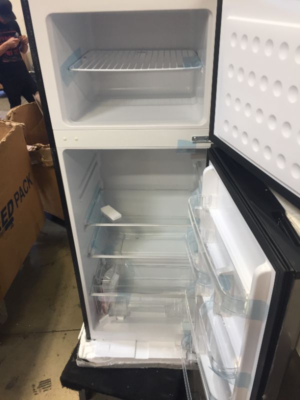 Photo 1 of Frigidaire EFR749AMZ, 2 Door Apartment Size Refrigerator with Freezer, 7.5 Cu Ft, Retro, Silver, Platinum
