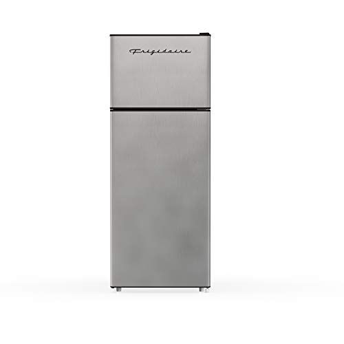 Photo 1 of Frigidaire EFR749AMZ, 2 Door Apartment Size Refrigerator with Freezer, 7.5 Cu Ft, Retro, Silver, Platinum
