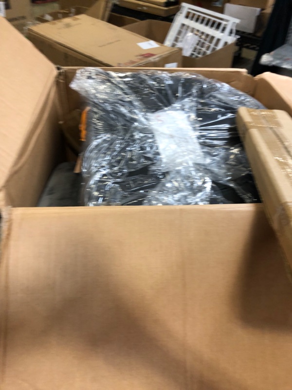 Photo 1 of Ermnois Tufted Counter Height Bar Stools with Back, Set of 2 Modern Upholstered 24" Kitchen Stool with Wood Footrest and Legs, Grey Bar Chairs