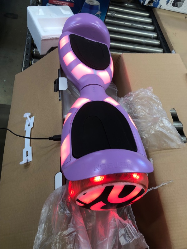 Photo 3 of Jetson All Terrain Light Up Self Balancing Hoverboard with Anti-Slip Grip Pads, for riders up to 220lbs Purple