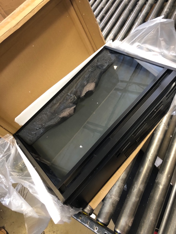 Photo 1 of ClassicFlame 26" 3D Infrared Quartz Electric Fireplace Insert Plug and Safer Sensor, Black
