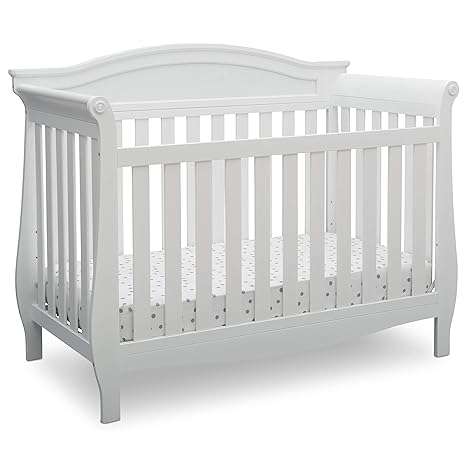 Photo 1 of Delta Children Lancaster 4-in-1 Convertible Baby Crib, Bianca White
