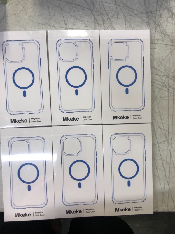 Photo 1 of 6 Pack Lot keke Magnetic Designed for iPhone 14 Pro Case Clear with Magsafe [Military Grade Drop Protection] [Not Yellowing] Shockproof Phone Case for Apple iPhone 14 Pro 2022