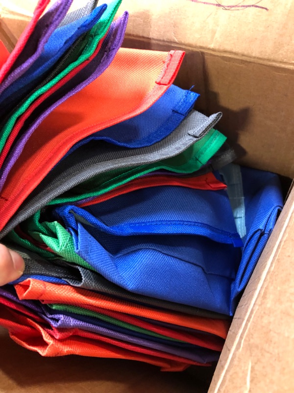 Photo 1 of 36 Pcs Chairback Pockets Chart for Classroom 6 Bright Color Buddy Chair Seat Pocket Includes 18 Pcs Classroom Chair Organizer 18 Pcs Dry Erase Name Cards Seat Storage Organizer with 6 Pockets