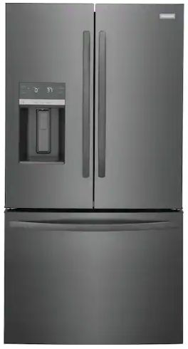 Photo 1 of 27.8 Cu. Ft. French Door Refrigerator in Black Stainless Steel
